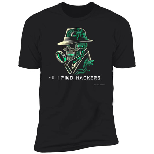 "I Find hackers" DC32 Premium Short Sleeve T-Shirt